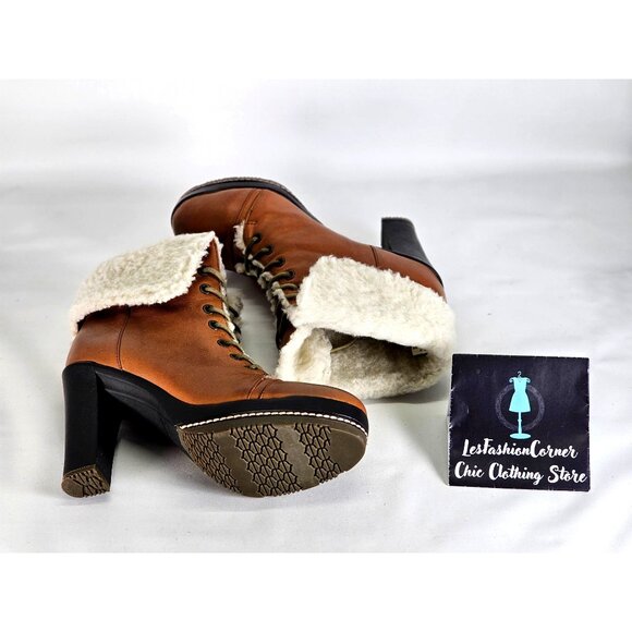 Kelsi Dagger Women's Tan Leather Ricci High Heel Boots Luggage Size 8.5 341 - Picture 11 of 16